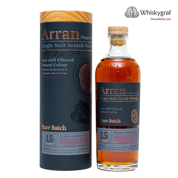 Arran 15 Jahre Rare Batch Peated Sherry Butts Single Malt Scotch Whisky 54,4% 0,7L