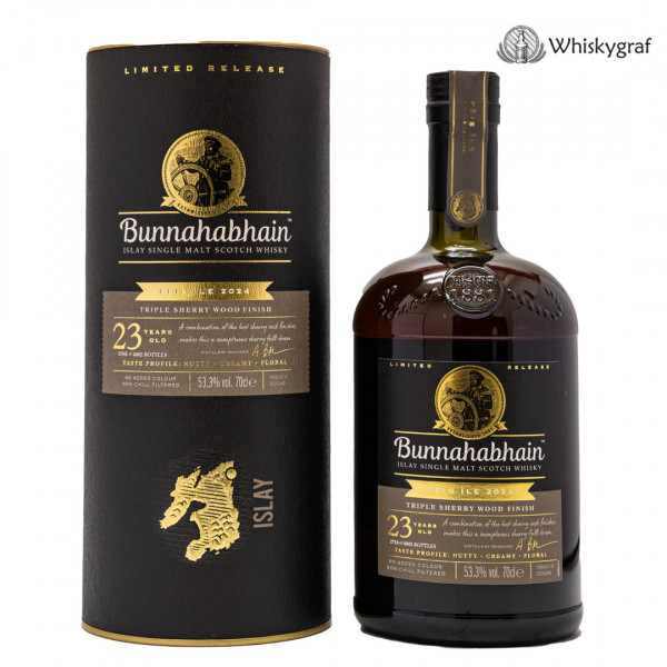 Bunnahabhain 23 Jahre Triple Sherry Wood Finish Feis Ile 2024 Single Malt Scotch Whisky 53,3%