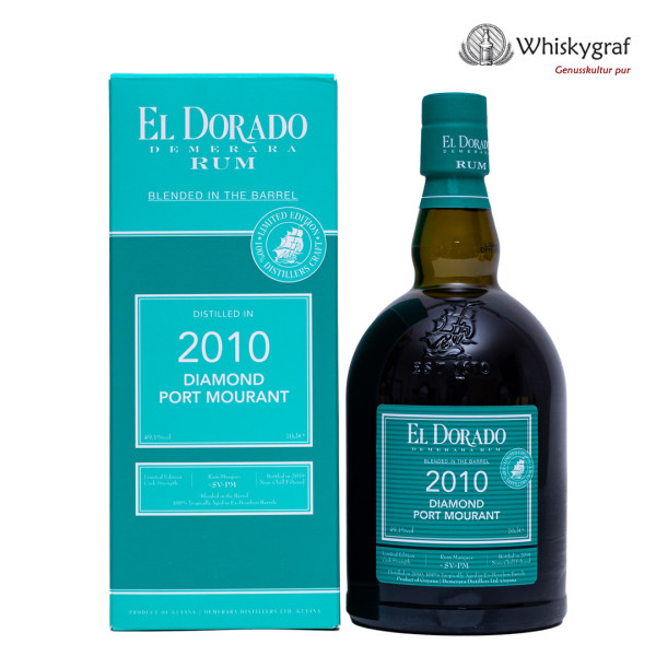 El Dorado Rum Blended in the Barrel 2010/2019 Diamond Port Mourant Limited Edition Rum 49,1%vol 0,7L