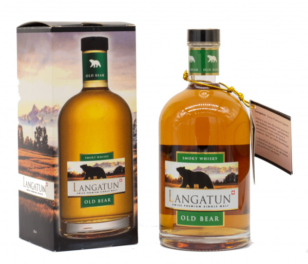 Langatun Old Bear Smoky Schweizer Single Malt Whisky 40% vol 0,5 L