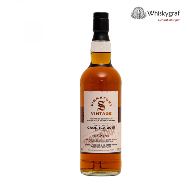 Caol Ila 9 Jahre 100 Proof Signatory Single Malt Scotch Whisky 57,1% vol 0,7L