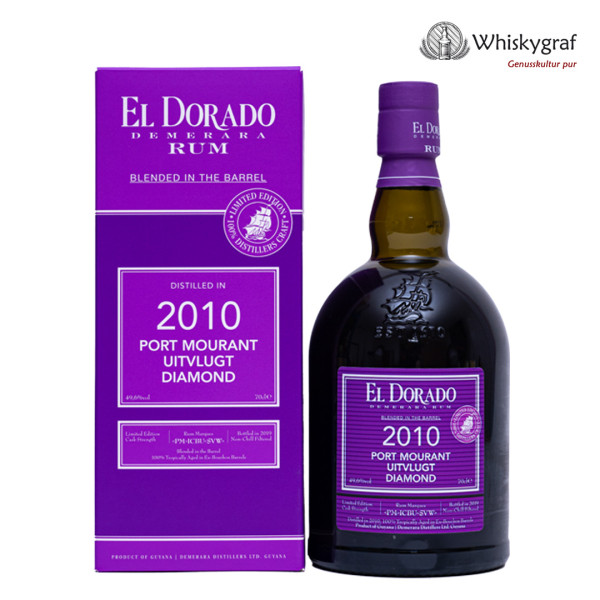 El Dorado Rum Blended in the Barrel 2010/2019 Port Mourant Uitvlugt Diamond Limited Edition Rum 49,6