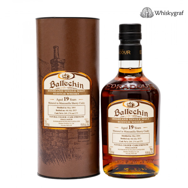 Ballechin 19 Jahre Manzanilla Sherry Casks Single Malt Scotch Whisky 55% 0,7L