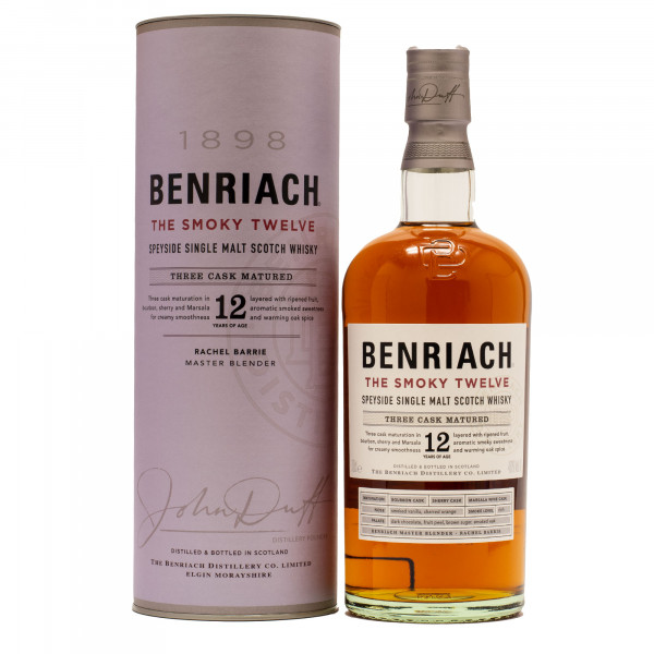 BenRiach 12 Smoky Twelve Speyside Single Malt Whisky 46% 0,7L