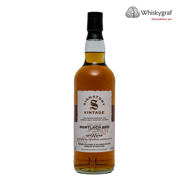 Mortlach 2013/2024 100 Proof Signatory Single Malt Scotch Whisky 57,1% vol 0,7L