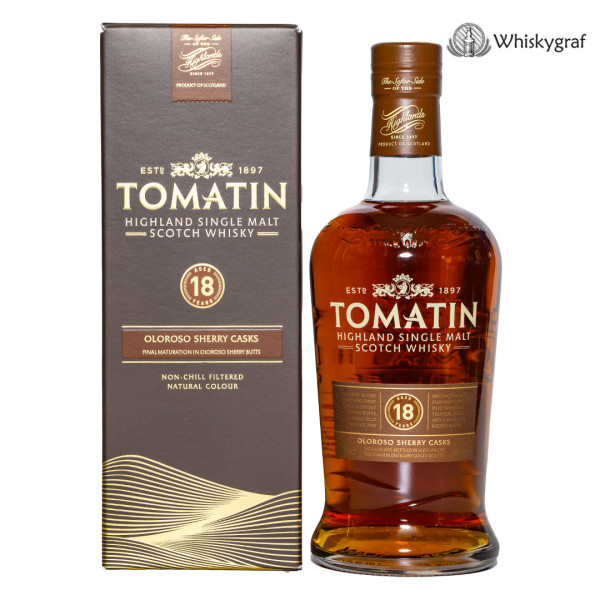 Tomatin 18 Jahre Oloroso Sherry Casks Single Malt Scotch Whisky 46% 0,7L