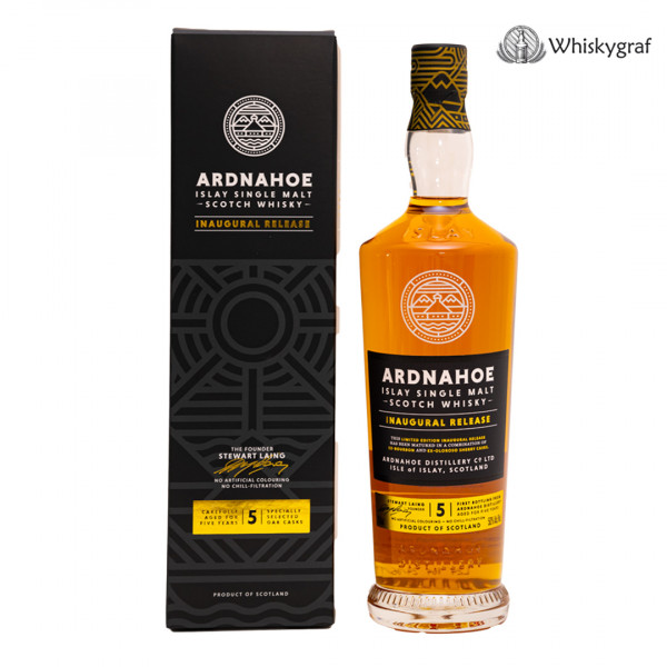 Ardnahoe Inaugural Release 5 Year Old Islay Single Malt Scotch Whisky 50%