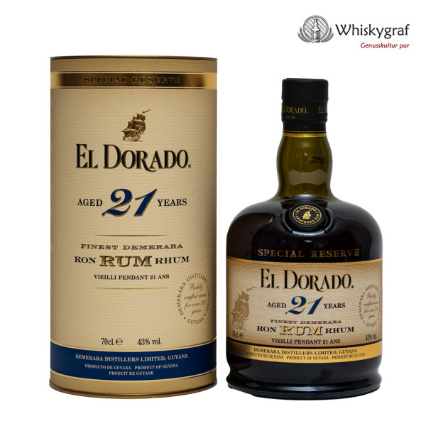 El Dorado Rum 21 Jahre 43%vol 0,7L