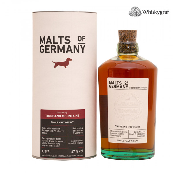 Malts of Germany Batch 2 Thousand Mountains Distillery Germany 47% 0,7L