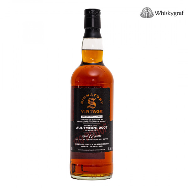 Aultmore 17 Jahre 100 Proof Signatory Single Malt Scotch Whisky 57,1% vol 0,7L