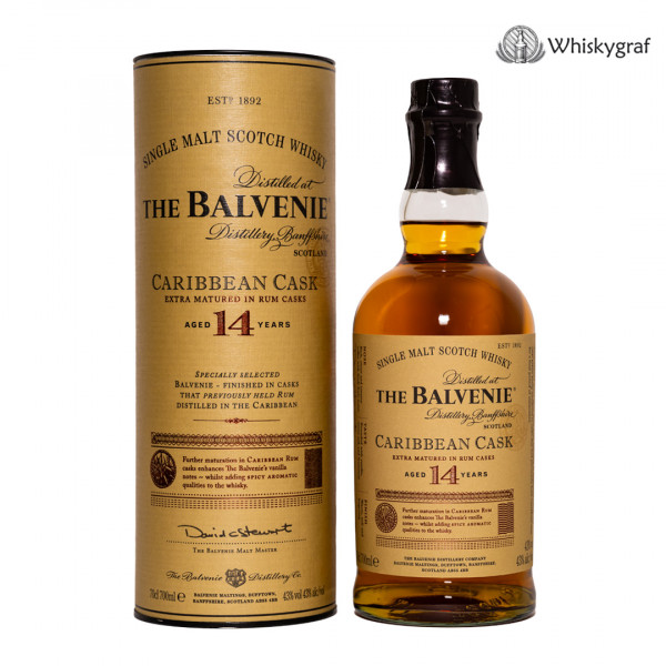 Balvenie 14 Jahre Caribbean Cask Single Malt Scotch Whisky 43% vol 0,7 L