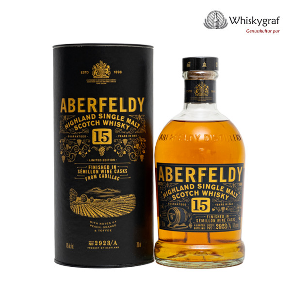 Aberfeldy 15 Jahre Cadillac Red Wine Cask Limited Edition Single Malt Scotch Whisky 43% 0,7L